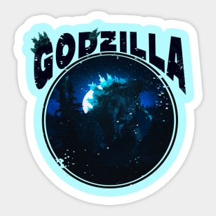 the kaijuu god zilla grunge Sticker